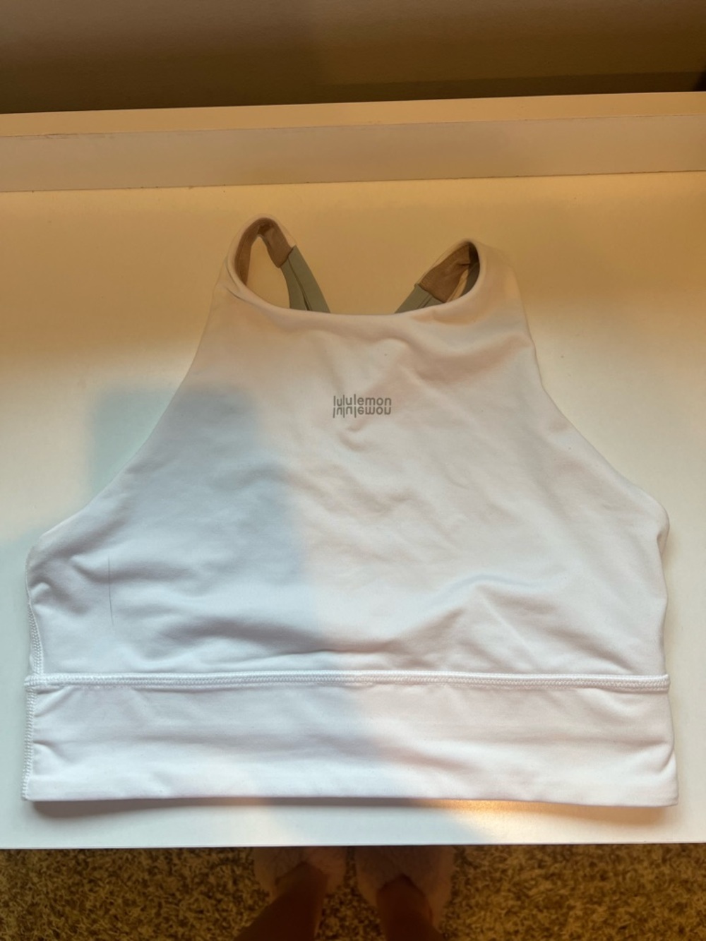 lululemon athletica High-Neck Sports Bra in White